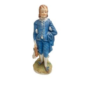 Vintage Lefton Fine China Blue Boy KW387 Limited Edition Figurine 8"